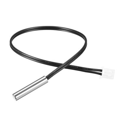 200K NTC Thermistor Probe 15.7 Inch Temp Sensor for Air Conditioner - Black