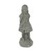 Alice In Wonderland Light Gray Finish Solid Cement Statue 19.5 Inch - 19.75 X 6 X 7 inches