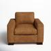 Armchair - Joss & Main Jonie Leather Armchair Leather/Genuine Leather in Brown | 38 H x 41 W x 40 D in | Wayfair 63AA34C977F44CA69E887BAE997D6D3E