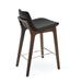 sohoConcept Pera HB Wood Bar & Counter Stool in American Walnut Wood/Upholstered in Black | 36.5 H x 16 W x 20.5 D in | Wayfair PERHB-BR-AW-027