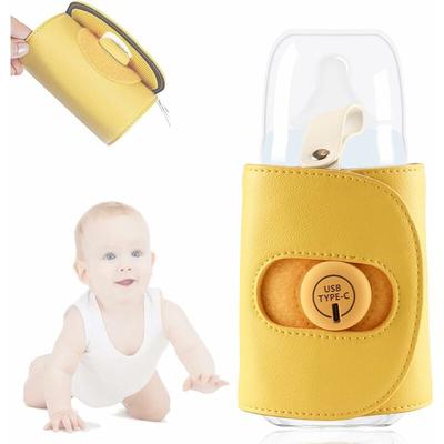 Heguyey - Babyflaschenwärmer, tragbarer USB-Flaschenwärmer, Reiseheizung, Thermostat,