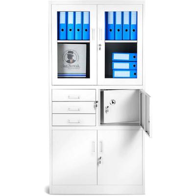 Jan Nowak - C018S Aktenschrank Büroschrank Metallschrank Tresor Safe Geheimfach Flügeltüren Image