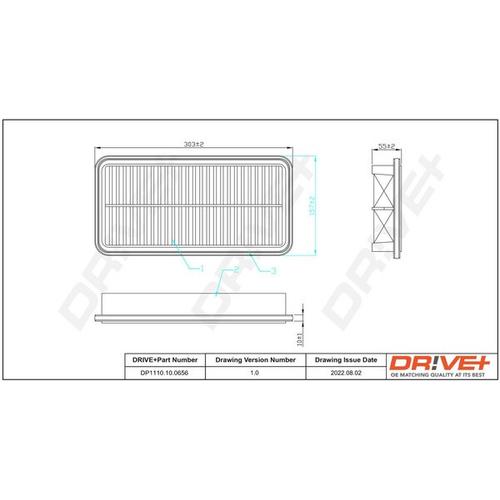 Drive+ Luftfilter für HYUNDAI KIA 281134D000 DP1110.10.0656