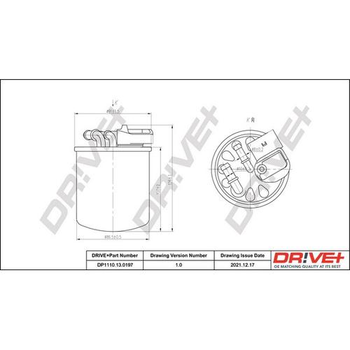 Drive+ Kraftstofffilter 87mm für MERCEDES-BENZ 6510903252 A6510903252 A6510902052 DP1110.13.0197