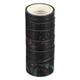 6pcs Washi Tape Set 10mm 15mm 20mm 5m Decorative Masking Sticker - Black Background