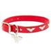 DC Comics Wonder Woman Vegan Leather Dog Collar, X-Small, Red