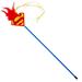 DC Comics Feather and Ribbon Wand Superman Cat Toy, Regular, Multi-Color