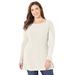 Plus Size Women's Cashmiracle™ Cable Sweater by Catherines in Ivory (Size 0XWP)