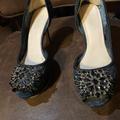 Nine West Shoes | High Heel Event Shoes | Color: Black/Gold | Size: 7