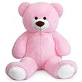 SNOWOLF Teddy Bear Cute Stuffed Animal Plush Toys 110cm Large Bear Cuddly Doll Gift for Kids Boys Girls Birthday Christmas Valentine's Day (3.6ft / 43.3inch, Pink)