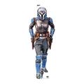 STAR CUTOUTS SC1671 Bo-Katan Star Wars The Mandalorian Lifesize Cardboard Cutout With Mini, Multi Colour, Regular