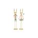 Trinx 2 Piece Painted Metal Long Leg Boy & Girl Rabbits | 31 H x 6.5 W x 6.25 D in | Wayfair 82888BCB7E8543A399C9B87ED03BC7B1