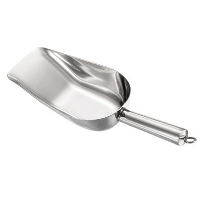 Ice Scoop with Hanging Loop Stainless Steel 9.1x2.4" Flour Food Shovel - Silver