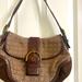 Coach Bags | Coach Mini C Shoulder Saddle Bag. | Color: Brown/Tan | Size: Medium Size Bag