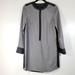 J. Crew Dresses | J. Crew Collection Grey Wool Flannel Color Block Shirt Dress New | Color: Gray | Size: 2