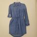 Athleta Dresses | Athleta Chambray Denim Roll Up Sleeves Dress Xs | Color: Blue | Size: Xs