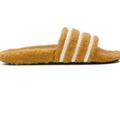 Adidas Shoes | Adidas Originals Adilette Furry Slider Sandals In Tan Size 9 | Color: Tan | Size: 9