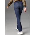 Bootcut-Jeans ANISTON CASUAL Gr. 46, N-Gr, blau (darkblue) Damen Jeans 5-Pocket-Jeans Röhrenjeans Bestseller