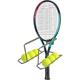 NVIVN Tennis Racket Storage Rack, Wall Mounted Metal Tennis Racket and Ping Pong Holder, Holds Six Balls and Four Rackets, for Badminton/Tennis/Pingpong Racquet Holder