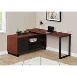 "Computer Desk / Home Office / Corner / Storage Drawers / 72""L / L Shape / Work / Laptop / Metal / Laminate / Brown / Black / Contemporary / Modern - Monarch Specialties I 7713"