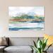 East Urban Home 'Blue Solace' Graphic Art Print on Canvas Canvas/Metal in Blue/Brown/White | 26 H x 48 W x 1.5 D in | Wayfair
