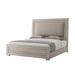 Theodore Alexander Isola US King Bed Wood and /Upholstered/Linen in Brown | 66 H x 81 W x 90 D in | Wayfair 8305-087.1BFJ