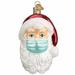 Old World Christmas Santa Face Mask Hanging Figurine Ornament Glass in Red/White | 3 H x 5 W x 5 D in | Wayfair 40319