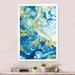Mercer41 Classic Blue Gold Marble Canvas in Blue/Green/Yellow | 20 H x 12 W x 1 D in | Wayfair 002E67BA58A34474B6706E351BD113D5