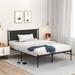 17 Stories Twin Size Metal Platform Bed Frame w/ Upholstered Headboard | 42 H x 60.2 W x 75.2 D in | Wayfair C85459C491634EA49E6B8FFA28FB0E10