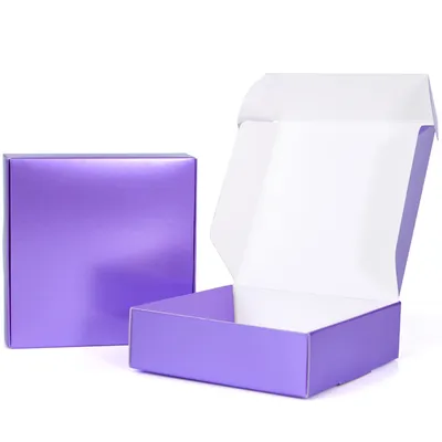 Boîte à savon en carton violet emballage boîte-cadeau de fête de vacances supports de taille