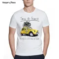 T-shirt imprimé de voiture de plein air pour hommes T-shirt blanc Hipster Mode Trip T Coalition