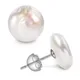 Boucles d'oreilles en perles d'eau douce pour femmes perles de boutons cultivées perles de pièce