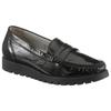 Mokassin WALDLÄUFER "HEGLI", Damen, Gr. 8,5 (42,5), schwarz, Lackleder, glänzend, klassisch, Schuhe, Slipper, Bequemschuh aus Lackleder, in komfortabler Schuhweite H