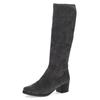 Stiefel CAPRICE, Damen, Gr. 39, XS-Schaft, grau (dunkelgrau), Textil, elegant, Schuhe, Blockabsatz, Schlupfstiefel mit Stretch-XS-Schaft in schmaler Form