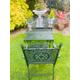 Cast Ornate Patio Set, Garden Bench, Chair Table finished in Antique Green