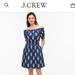 J. Crew Dresses | L Smocked Puff-Sleeve Cotton Poplin Dress Budding | Color: Blue/Purple | Size: L