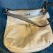 Coach Bags | Coach Ashley Leather Shoulder Bag Bone With Pewter Trim | Color: Cream/Silver | Size: Os