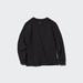 Kid's Heattech Cotton Crew Neck Long-Sleeve T-Shirt (Extra Warm) with Moisture-Wicking | Black | 7-8Y | UNIQLO US