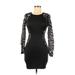 BCX dress Cocktail Dress - Bodycon: Black Print Dresses - Women's Size 7