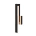 Hubbardton Forge Edge LED Seeded Glass Outdoor Flush Mount Aluminum/Glass in Brown | 20.3 H x 4.5 W x 4 D in | Wayfair 302560-1013