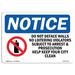 SignMission OSHA Notice - Do Not Deface Walls No Loitering Sign w/ Symbol Aluminum/Plastic in Black/Blue/Gray | 18 H x 24 W x 0.1 D in | Wayfair