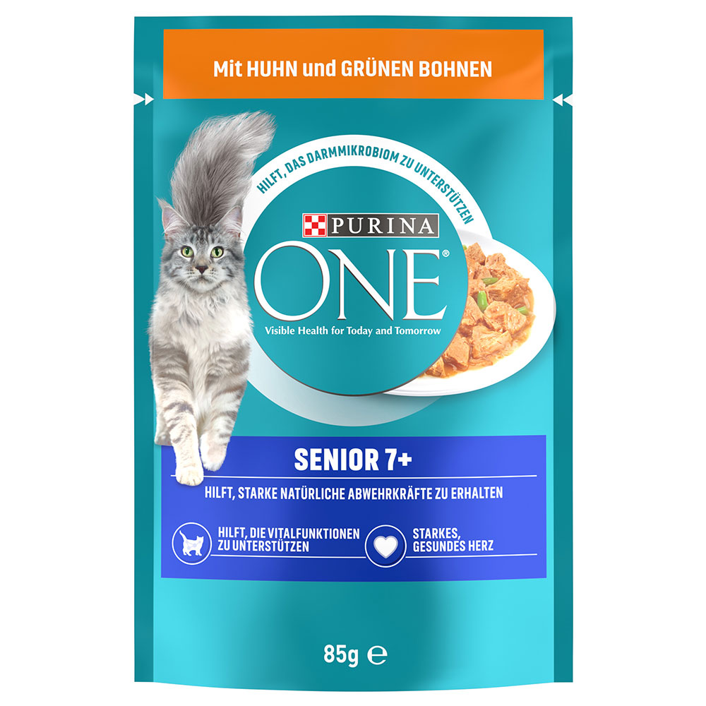 PURINA ONE 52 x 85 g Umido per gatto - Senior 7+ con Pollo e Fagiolini
