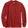 Carhartt Logo Longsleeve ( Longsleeve ), rouge, taille XL