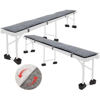 Filz Set - 2x Bierbank Auflage zum Wenden 180cm - 12x Bodenschoner Image