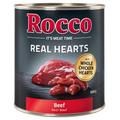 24x800g Beef with whole Chicken Hearts Real Hearts Rocco Wet Dog Food