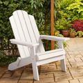 HERACLES Our Store Outdoor Folding Adirondack Chair, Weather Resistant, Oversized Patio Chair in White | 37.75 H x 30 W x 32 D in | Wayfair qwy1306