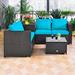 Costway 8PCS Outdoor Patio Rattan Furniture Set Cushioned Loveseat