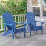 AOOLIMICS Outdoor Adirondack Single Classic Plastic Chair-Set of 2