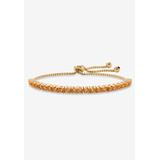Women's Gold-Plated Bolo Bracelet, Simulated Birthstone 9.25" Adjustable by PalmBeach Jewelry in November