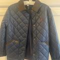 Ralph Lauren Jackets & Coats | Navy Ralph Lauren Barn Jacket. Brown Corduroy Collar And Trim. Classic. Sz M | Color: Blue/Brown | Size: M